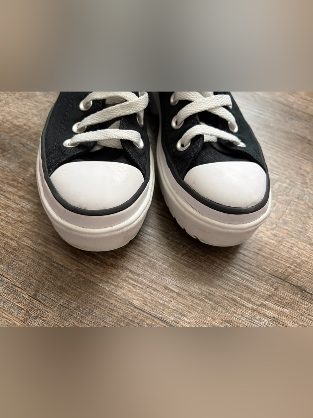 Converse Black & White Platform High-Top Sneaker - Picture 10 of 13